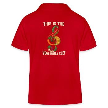 This is the vegetable Clef - Kinder Organic Poloshirt Mini Sprinter von Stanley/Stella - Rot - Hinten