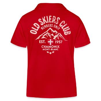 Alter Skiclub Chamonix - Kinder Organic Poloshirt Mini Sprinter von Stanley/Stella - Rot - Hinten