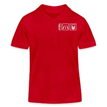 LKW - Kinder Organic Poloshirt Mini Sprinter von Stanley/Stella - Rot - Vorne