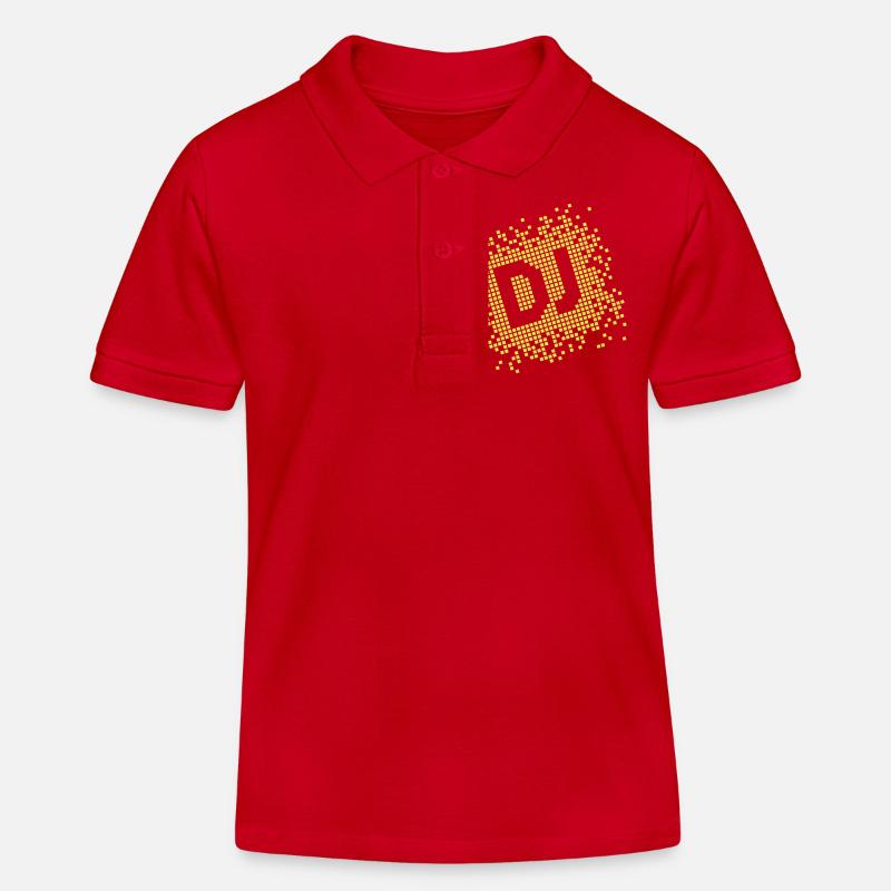 DJ Pixel - Polo enfant bio Stanley/Stella - rouge