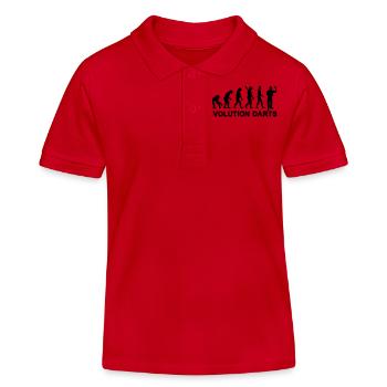 Evolution Darts - Kinder Organic Poloshirt Mini Sprinter von Stanley/Stella - Rot - Vorne