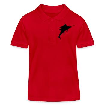 espadon pêche au gros, pêche sportive en haute mer - Polo enfant bio Stanley/Stella - rouge - Devant
