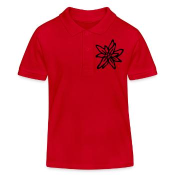 Edelweiß - Kinder Organic Poloshirt Mini Sprinter von Stanley/Stella - Rot - Vorne
