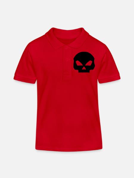 Totenkopf - Kinder Organic Poloshirt Mini Sprinter von Stanley/Stella - Rot