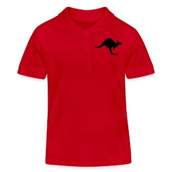 Kangaroo__V004 - Kinder Organic Poloshirt Mini Sprinter von Stanley/Stella - Rot - Vorne