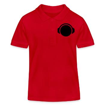 dj_kopfhoerer___f1 - Kinder Organic Poloshirt Mini Sprinter von Stanley/Stella - Rot - Vorne