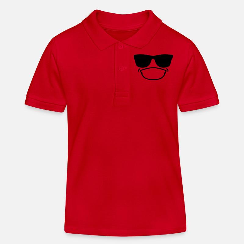 smiley12b - Polo enfant bio Stanley/Stella - rouge
