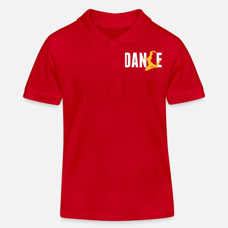 dance - Polo enfant bio Stanley/Stella - rouge