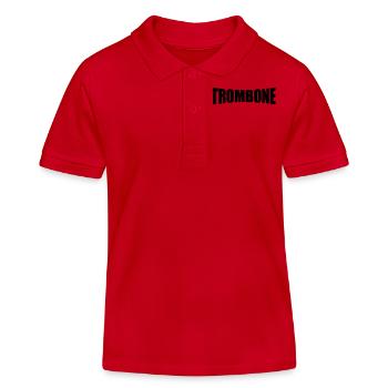 trombone - Polo enfant bio Stanley/Stella - rouge - Devant