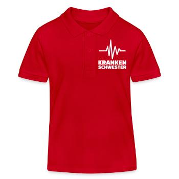 Krankenschwester - Kinder Organic Poloshirt Mini Sprinter von Stanley/Stella - Rot - Vorne