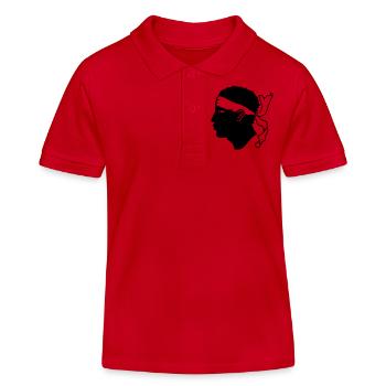 corse - Polo enfant bio Stanley/Stella - rouge - Devant