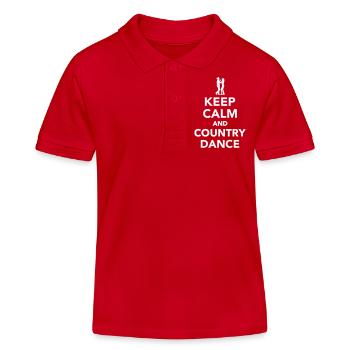 Country dance - Kinder Organic Poloshirt Mini Sprinter von Stanley/Stella - Rot - Vorne