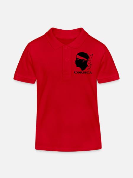 corsica corse - Polo enfant bio Stanley/Stella - rouge
