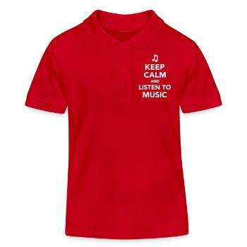 Musik - Kinder Organic Poloshirt Mini Sprinter von Stanley/Stella - Rot - Vorne