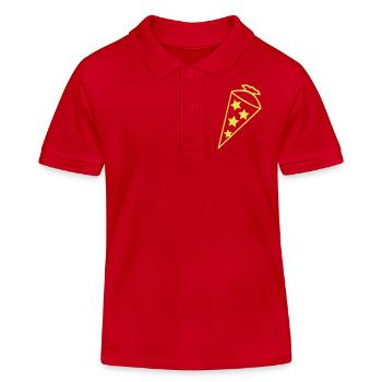 Zuckertüte Schultüte - Kinder Organic Poloshirt Mini Sprinter von Stanley/Stella - Rot - Vorne