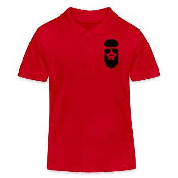 bärtig - Kinder Organic Poloshirt Mini Sprinter von Stanley/Stella - Rot - Vorne