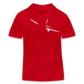 Avion - Polo enfant bio Stanley/Stella - rouge - Devant