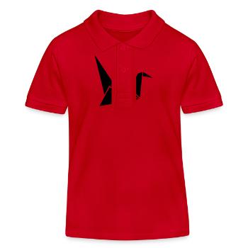 origami kranich - Kinder Organic Poloshirt Mini Sprinter von Stanley/Stella - Rot - Vorne