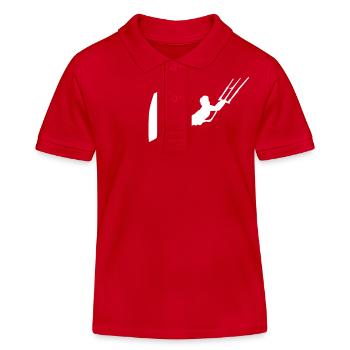 Kitesurf - Polo enfant bio Stanley/Stella - rouge - Devant