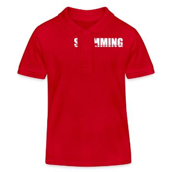 Swimming - Kids Organic Polo Shirt by Stanley/Stella - red - Front