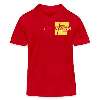 Service d'incendie 112 - Polo enfant bio Stanley/Stella - rouge - Devant