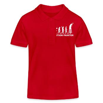 Maler - Kinder Organic Poloshirt Mini Sprinter von Stanley/Stella - Rot - Vorne