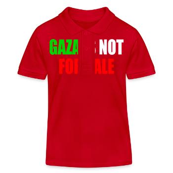gaza is not for sale - Kids Organic Polo Shirt by Stanley/Stella - red - Front