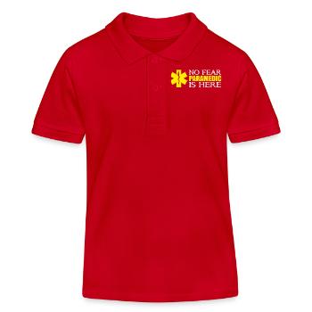 Paramedic Is Here - Kids Organic Polo Shirt by Stanley/Stella - red - Front