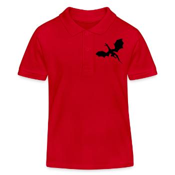 Fliegender Drache - Kinder Organic Poloshirt Mini Sprinter von Stanley/Stella - Rot - Vorne