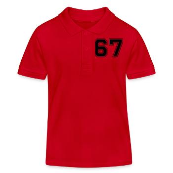 67 - Kids Organic Polo Shirt by Stanley/Stella - red - Front