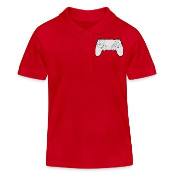 Moderner Videospiel-Controller - Kinder Organic Poloshirt Mini Sprinter von Stanley/Stella - Rot - Vorne