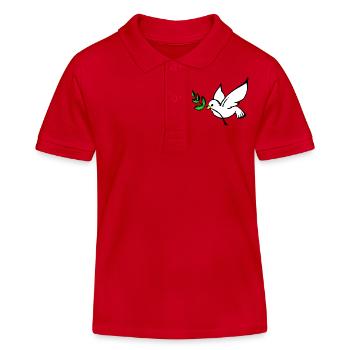 dove of peace - Kids Organic Polo Shirt by Stanley/Stella - red - Front