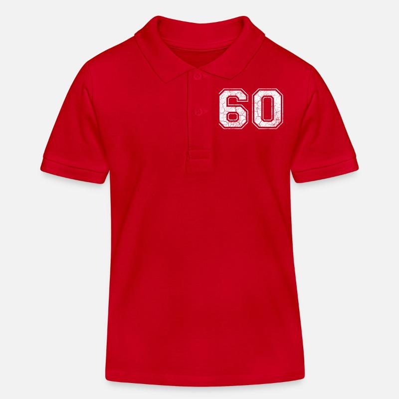 60 dans blanc in Used Look - Polo enfant bio Stanley/Stella - rouge