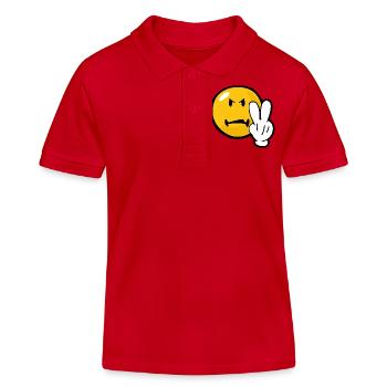 Smiley Anger Hatred - Polo enfant bio Stanley/Stella - rouge - Devant