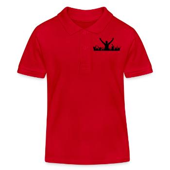 Menschen - Gruppe Fans - Kinder Organic Poloshirt Mini Sprinter von Stanley/Stella - Rot - Vorne