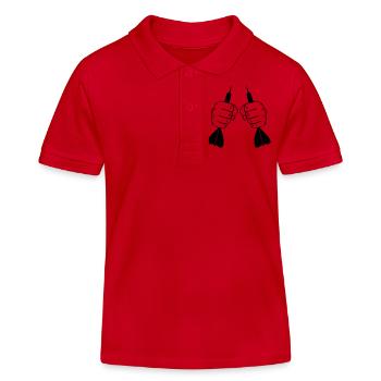 dart_faeuste_001 - Kinder Organic Poloshirt Mini Sprinter von Stanley/Stella - Rot - Vorne