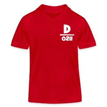 0211 Vorwahl Düsseldorf D NRW Rhein - Kinder Organic Poloshirt Mini Sprinter von Stanley/Stella - Rot - Vorne
