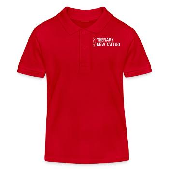 Therapy New Tattoo Inked Skin Illustration Body - Kinder Organic Poloshirt Mini Sprinter von Stanley/Stella - Rot - Vorne