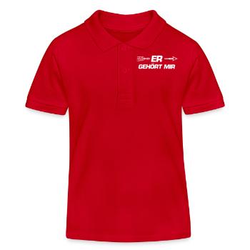 He's mine - Kids Organic Polo Shirt by Stanley/Stella - red - Front