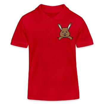 Bunny Chest Bag Shirt Bag Bag On The Go Laughs - Kids Organic Polo Shirt by Stanley/Stella - red - Front