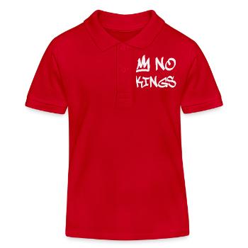 No Kings in America since 1776 - Kids Organic Polo Shirt by Stanley/Stella - red - Front