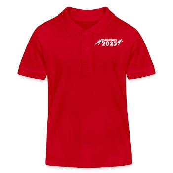 Marathon 2025 - Polo enfant bio Stanley/Stella - rouge - Devant