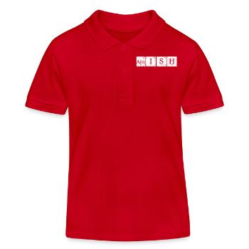 Amish Nerd Geek Periodensystem - Kinder Organic Poloshirt Mini Sprinter von Stanley/Stella - Rot - Vorne