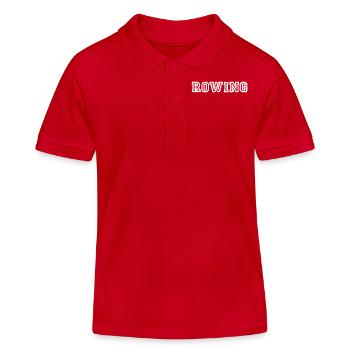 Rowing Slogan - Rudern - Ruderer - Ruderin - Kinder Organic Poloshirt Mini Sprinter von Stanley/Stella - Rot - Vorne