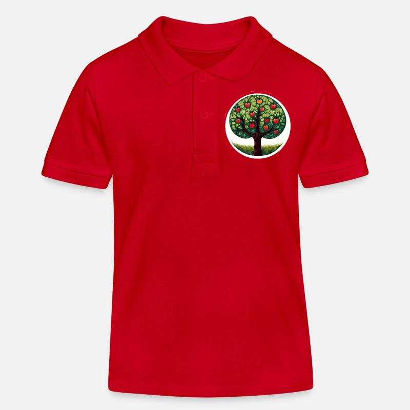 Apfelbaum - Kinder Organic Poloshirt Mini Sprinter von Stanley/Stella - Rot