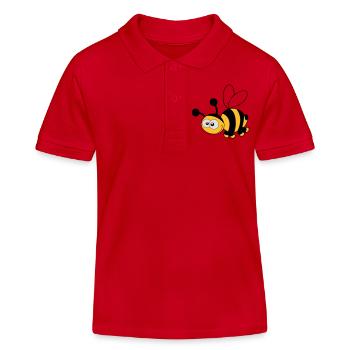 Biene - Bienchen - Sumis - Kinder Organic Poloshirt Mini Sprinter von Stanley/Stella - Rot - Vorne