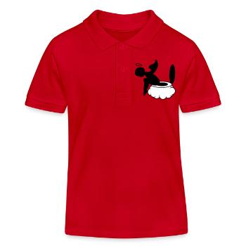 petit ange est assis sur les nuages. - Polo enfant bio Stanley/Stella - rouge - Devant