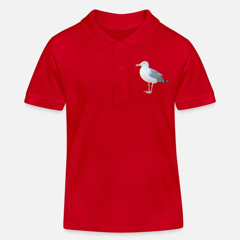 Mouette - Polo enfant bio Stanley/Stella - rouge