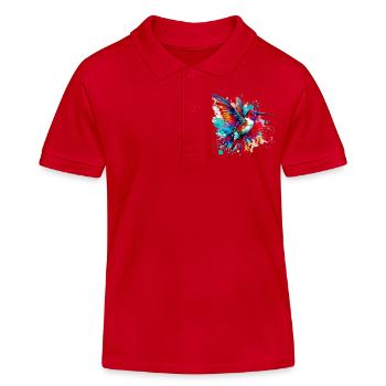 Kolibri - Kinder Organic Poloshirt Mini Sprinter von Stanley/Stella - Rot - Vorne