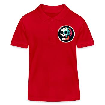 Skelett bunt - Kinder Organic Poloshirt Mini Sprinter von Stanley/Stella - Rot - Vorne